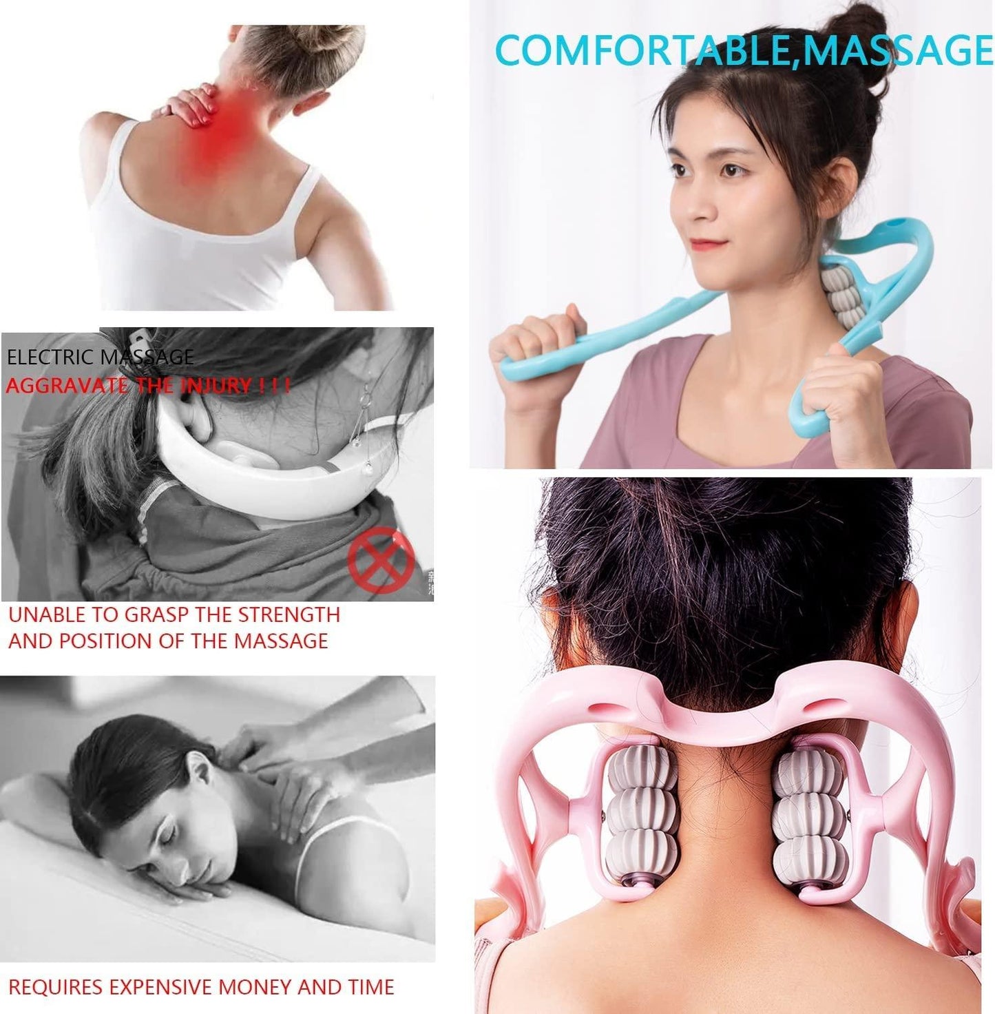 6 Wheel Pressure Point Cervical Neck Massager
