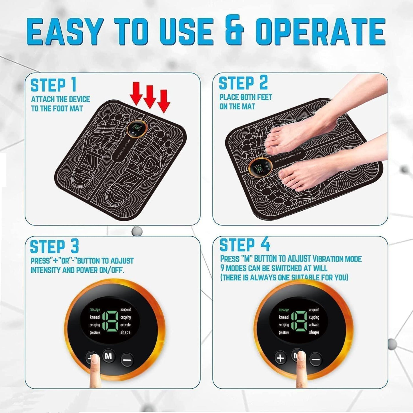 Foot Massage, Pain Reliever, Wireless & Electric
